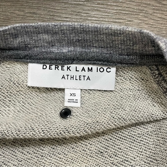 ATHLETA x Derek Lam IOC Women's Zip Up Sweater Thumb Holes Gray Sz XS - Picture 8 of 9